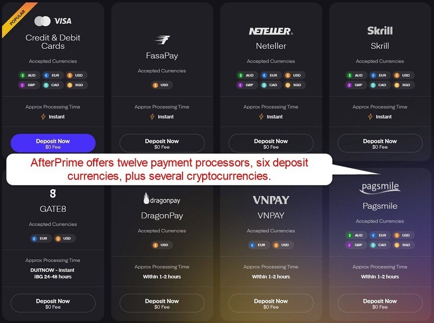 AfterPrime Deposits AfterPrime Deposits